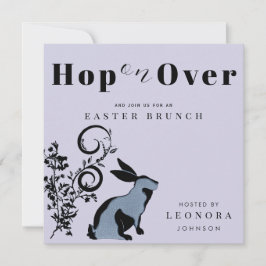 Invitación Hop On Over Moderne Bunny Easter Brunch