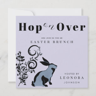 Invitación Hop On Over Moderne Bunny Easter Brunch