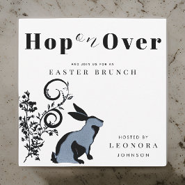 Invitación Hop On Over Moderne Bunny Easter Brunch