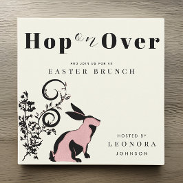 Invitación Hop On Over Moderne Bunny Easter Brunch