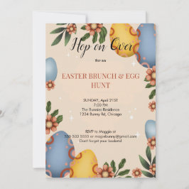 Invitación Hop sobre la caza de huevos de Brunch de Pascua