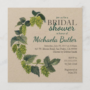 Invitación Hope, Beer Wedding Shower