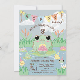 Invitación Hoppy Birthday Kids Party Invitation