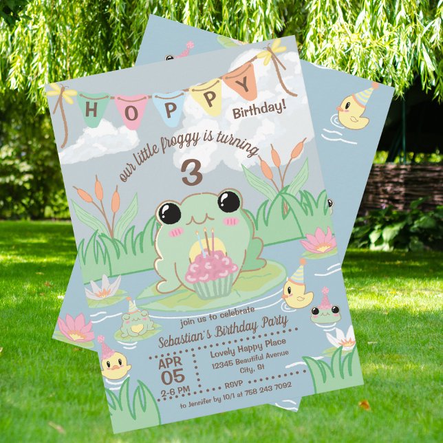 Invitación Hoppy Birthday Kids Party Invitation (Subido por el creador)