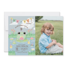 Hoppy Birthday Kids Photo Party Invitation