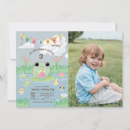 Invitación Hoppy Birthday Kids Photo Party Invitation