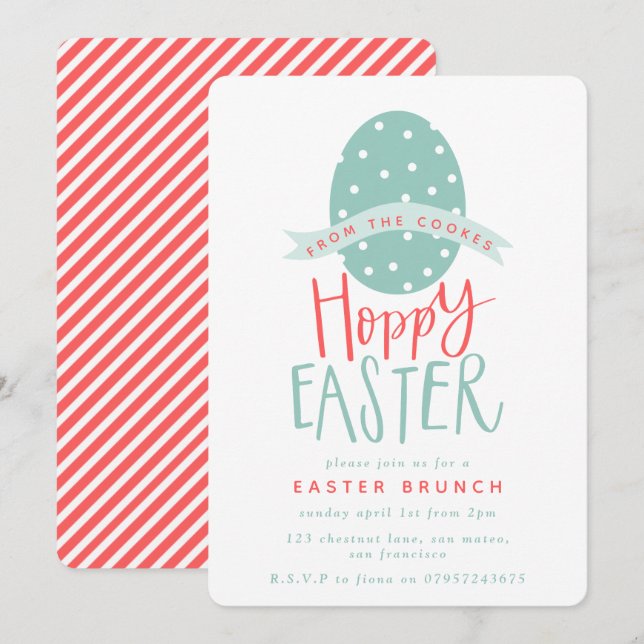 INVITACIÓN HOPPY EASTER (Anverso / Reverso)