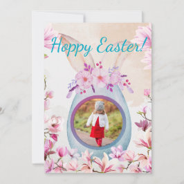 Invitación Hoppy Easter egg with photo