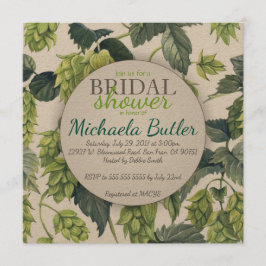 Invitación Hops, Beer Bridal Shower