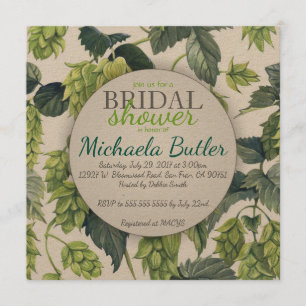 Invitación Hops, Beer Bridal Shower