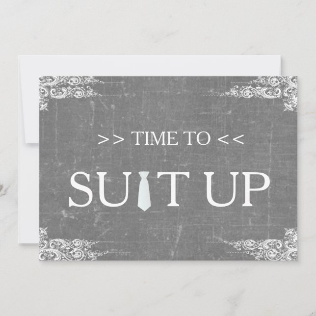 Invitación Hora de ajustar el Swirl de la pizarra (Anverso)