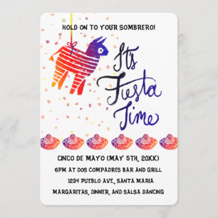 Invitación Hora de Fiesta Cinco De Mayo