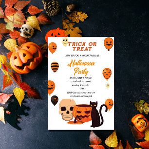 Invitación hora de fiesta de halloween