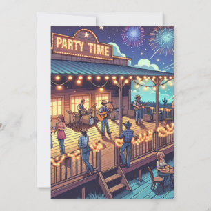 Invitación Hora de fiesta en cualquier ocasión de fiesta