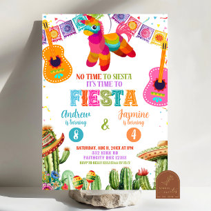 Invitación Hora de Fiesta Hermana Fiesta Conjunta fiesta de c