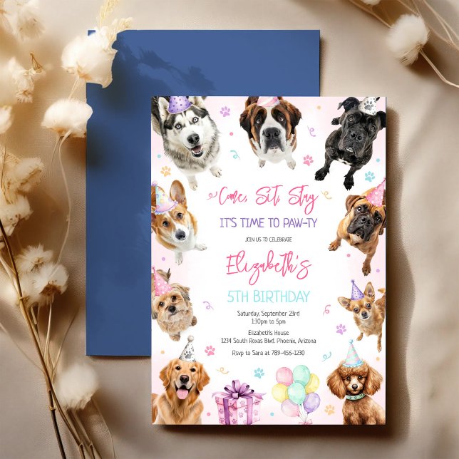 Invitación Hora de Fiesta Perro Cumpleaños Fiesta de Cachorro (Subido por el creador)