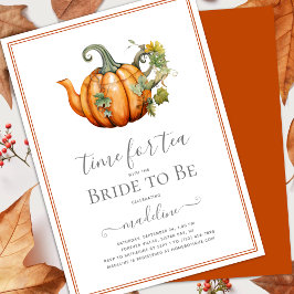 Invitación Hora de la calabaza de otoño para la ducha de novi