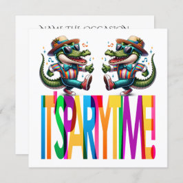 Invitación Hora de la fiesta de Gator