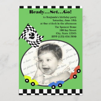 Invitación Hora de la Raza Cumpleaños Verde