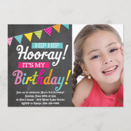 Invitación Hora de mi cumpleaños (Invitación fotográfica)