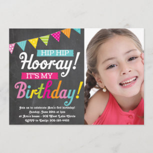 Invitación Hora de mi cumpleaños (Invitación fotográfica)