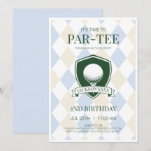 Hora de Par-Tee Blue Boys Golf 2do Cumpleaños