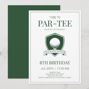 Invitación Hora de Par-Tee Golf Fiesta de Cumpleaños 8