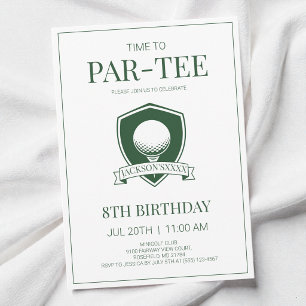 Invitación Hora de Par-Tee Golf Fiesta de Cumpleaños 8