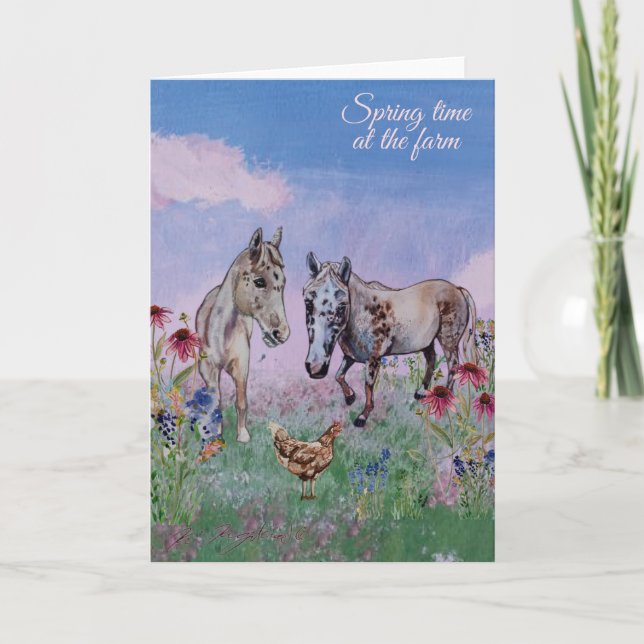 Invitación Hora de primavera en la granja número cuatro (Anverso)