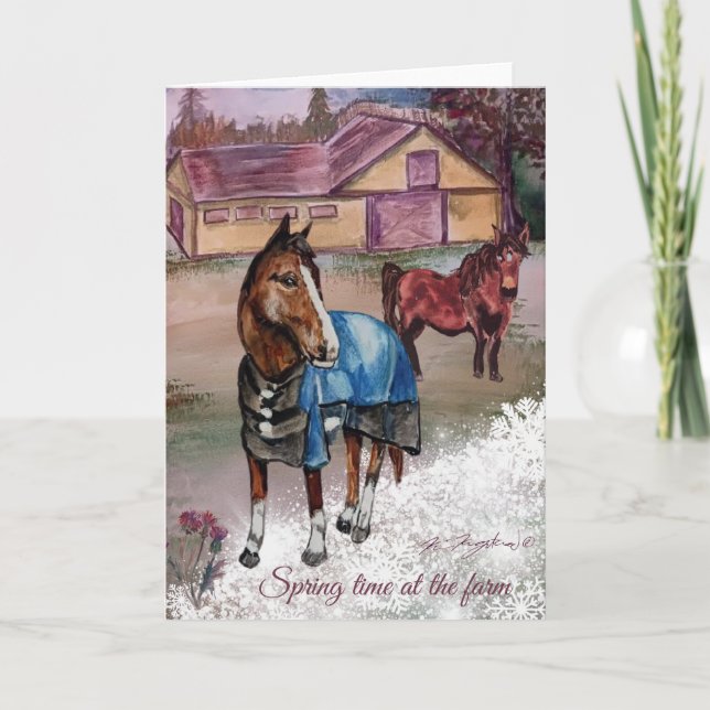 Invitación hora de primavera en la granja seis (Anverso)