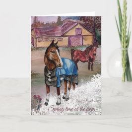 Invitación hora de primavera en la granja seis