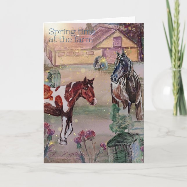 Invitación hora de primavera en la granja siete (Anverso)