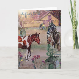 Invitación hora de primavera en la granja siete