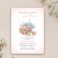 Hora de ramillete de tazas de té para baby shower 