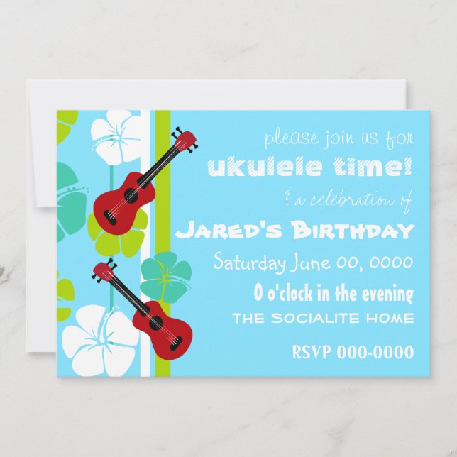 Invitación ¡Hora de Ukulele! (Anverso)