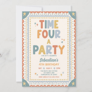 Invitación Hora de una fiesta divertida para niño Cumpleaños