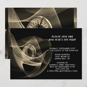 Invitación Hora de una mirada de Fiesta de Año Nuevo Sepia, Z