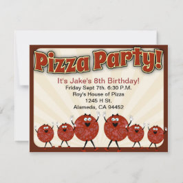 Invitación Hora del Fiesta Pizza