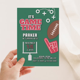 Invitación Hora del Juego, Fiesta de Fútbol, Tema de Fútbol, 