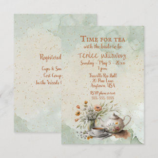 Invitación Hora del té con la novia que será