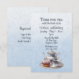 Invitación Hora del té con la novia que será
