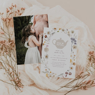 Invitación Hora del Té con Mamá para Ser Baby Shower