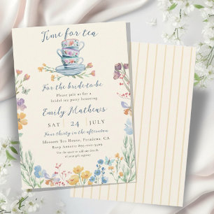 Invitación Hora del Té Jardín de Flores Bridal Shower