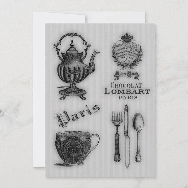 Invitación Hora para el té #5 (Anverso)