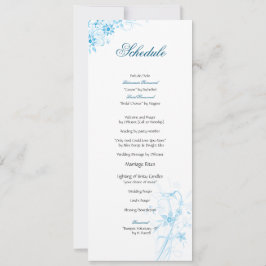 Invitación Horario de la flor de la estrella azul