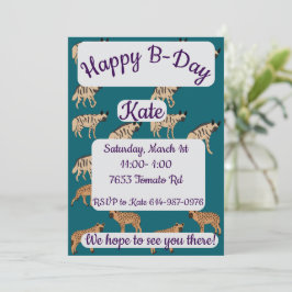 Invitación Horario feliz de las hienas a rayas