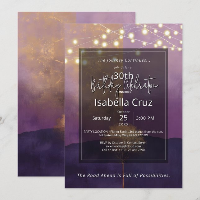 Invitación Horizon Within | Diseño Minimalista (Anverso / Reverso)