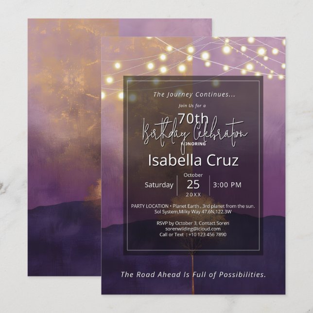Invitación Horizon Within | Diseño Minimalista (Anverso / Reverso)