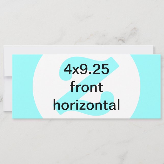 Invitación horizontal 4x9.25 (Anverso)