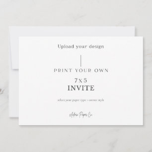 Invitación Horizontal 5x7: Sube la tuya